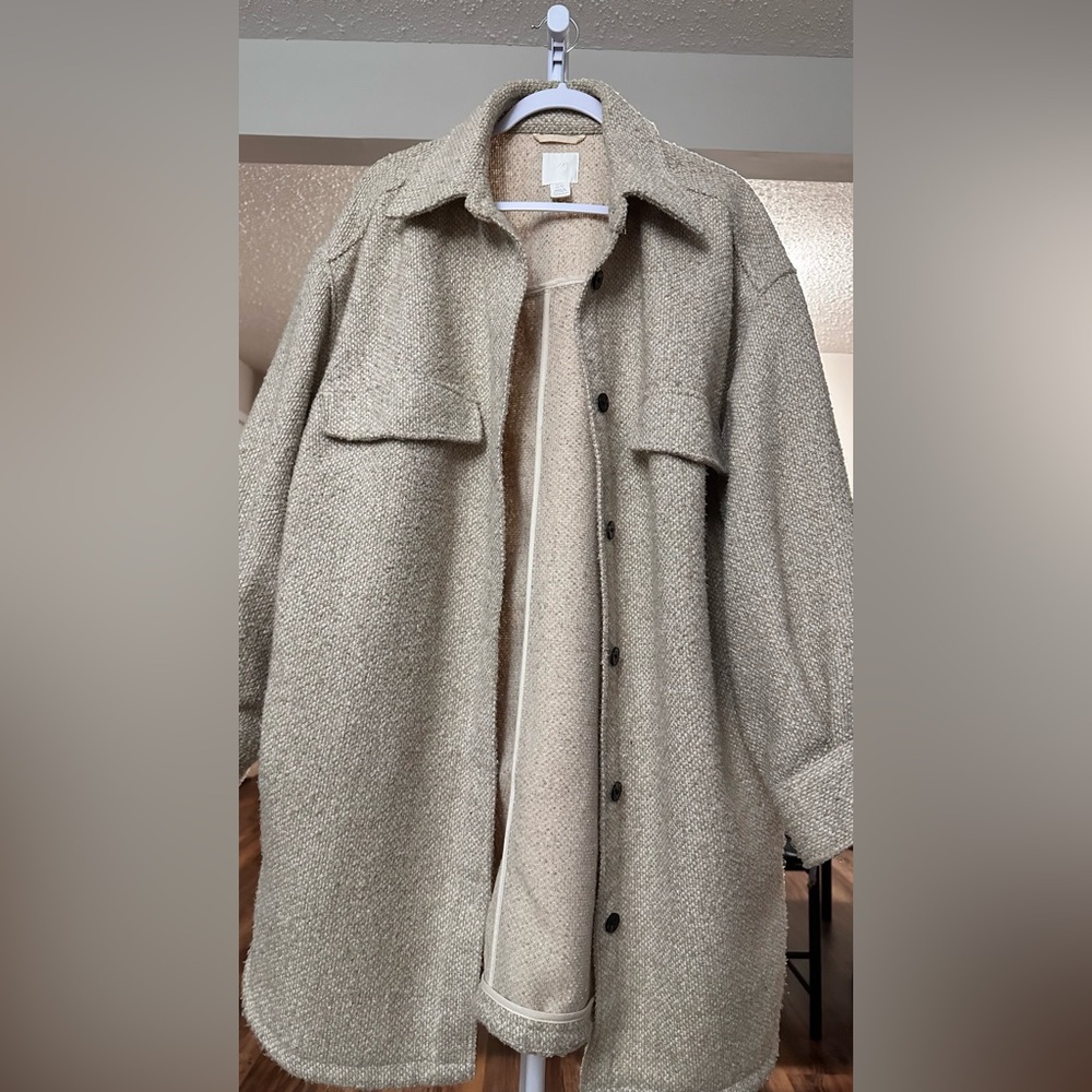 H&M Cream Textured Jacket - Picture 4 of 16